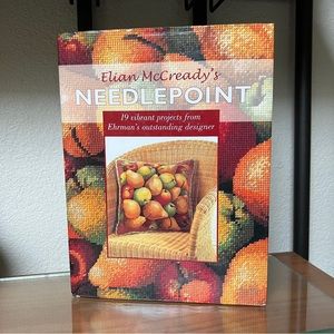 Elian McCready’s Needlepoint Patterns Vtg Hardcover Dust Jacket 2002 *Ephemera